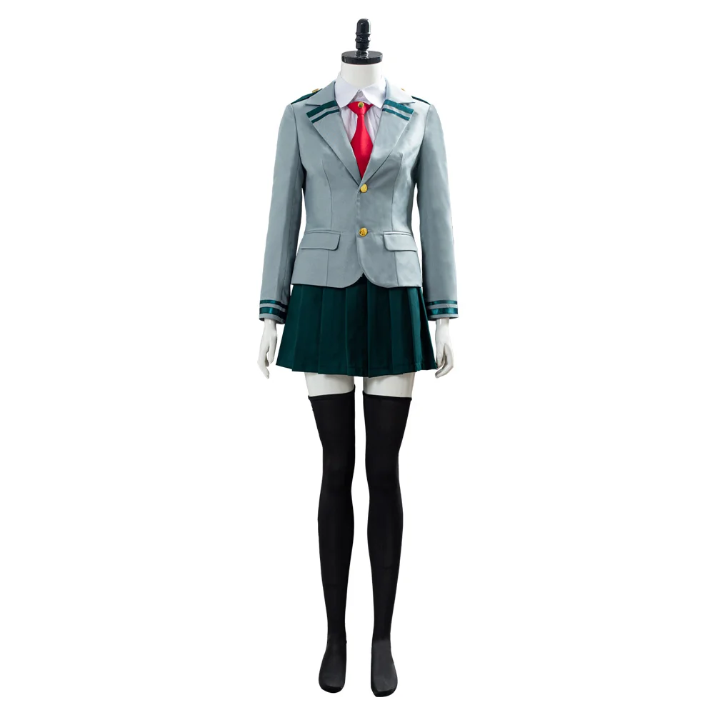 Костюм для косплея из очако урарака Boku no My Hero моя академия костюм Asui Tsuyu школьная