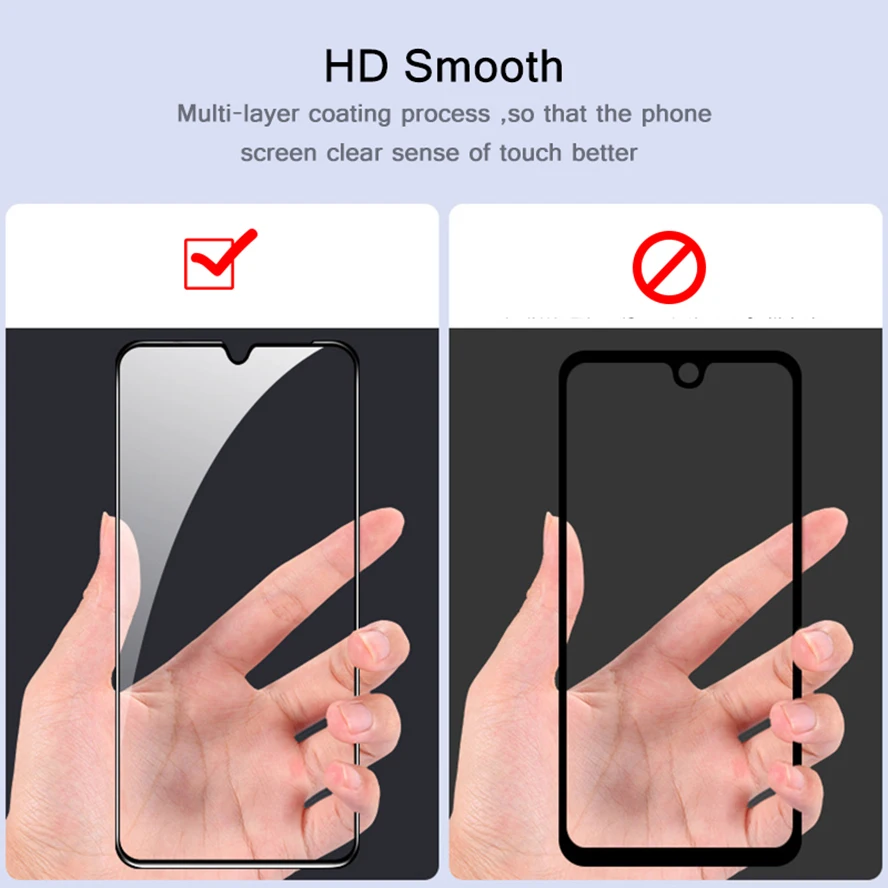 2 шт Полное покрытие из закаленного стекла для Xiaomi Redmi Note 8 Pro Защитное стекло