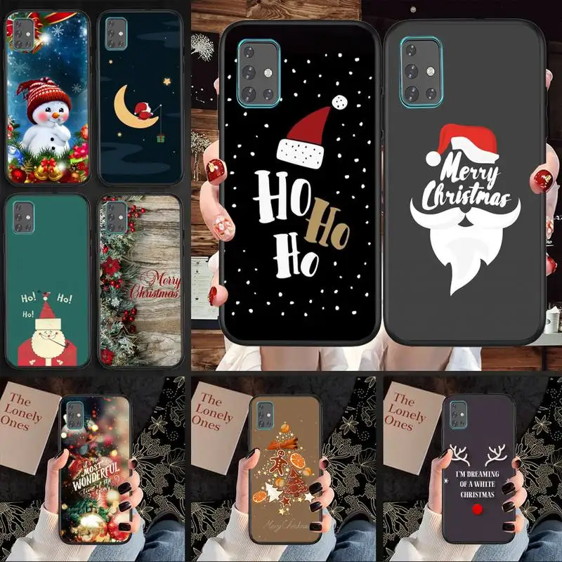 

Christmas NEW Year Silicone Cell Phone Case For Samsung A30 A20 A20S A10 A10S A9 A8 A6 A6S A40 STAR Lite Cover Coque