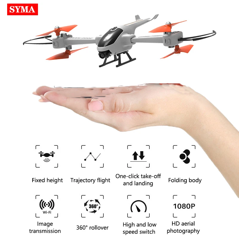 Original SYMA new aircraft Z5W HD camera 1080 foldable aerial drone quadcopter RC aircraft Z5W FPV DRON RTF enlarge