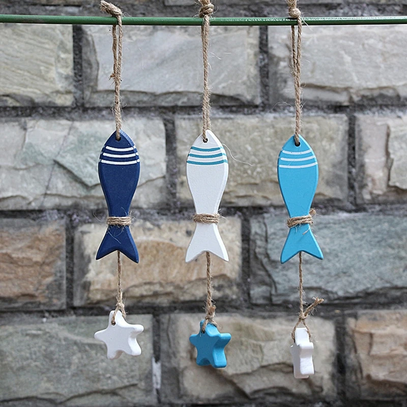 Вечерние украшения для дома в виде морской звезды 1 шт. подвесные из дерева