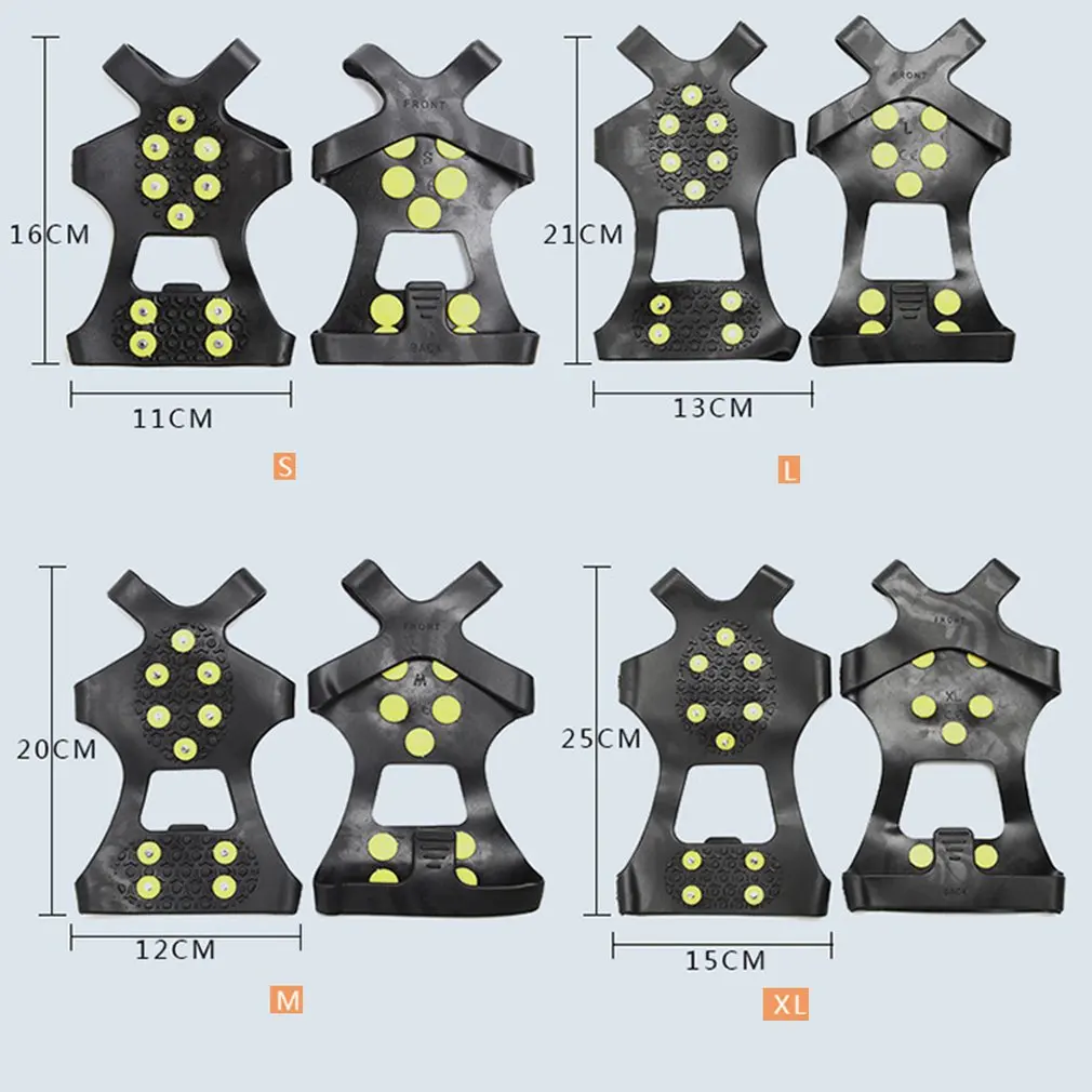 Профессиональные 10 зубов ледяные кошки зимние сапоги бахилы захват марганцевой
