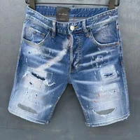 new dsq2 summer mens short jeans fashion casual slim high quality denim shorts clothing d9129
