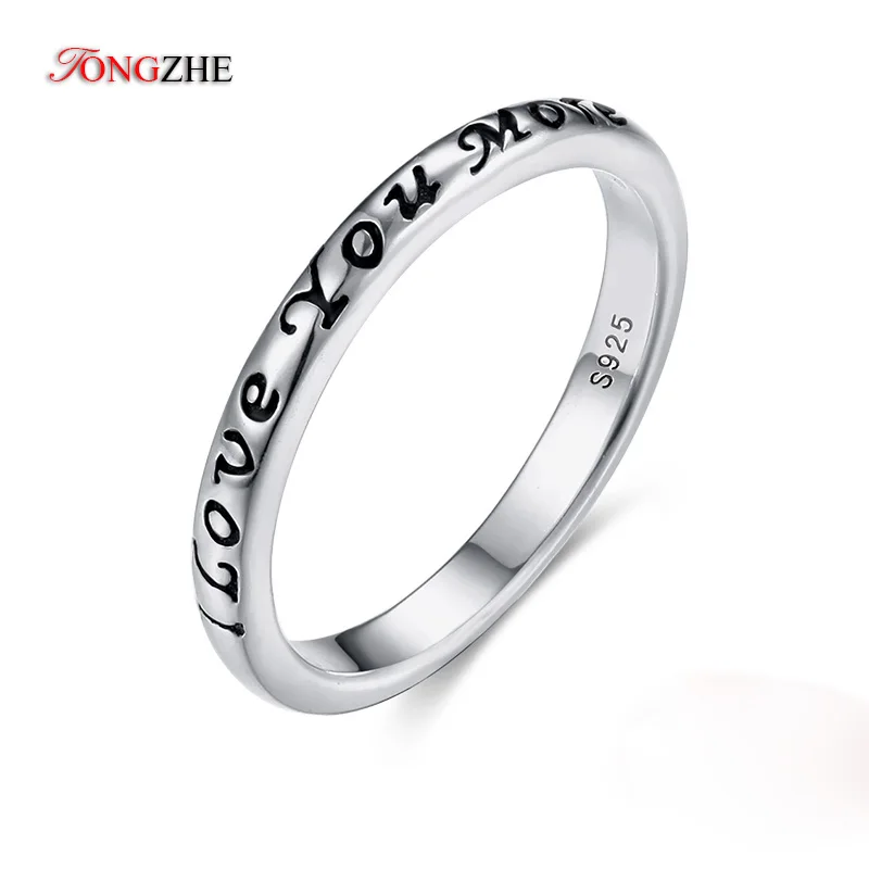 TONGZHE как продаются кольца с надписью I Love You More женские обручальные оригинальным