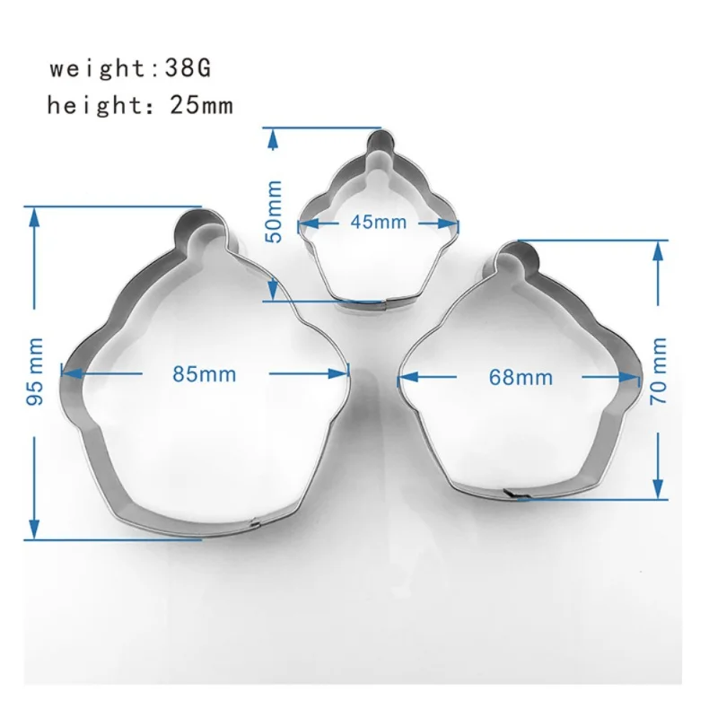 3 шт. формочки для выпечки из нержавеющей стали|Инструменты печенья| |