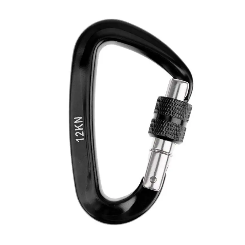 12KN Винт карабин из алюминиевого сплава d-образная петля для альпинизма Сумка