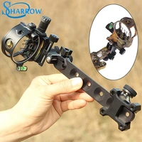 1pc archery sight 5 pin 019 compound bow micro adjustable optical fiber retina aiming tool shooting accessories