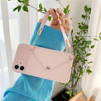 Wallet Case For iPhone Pro Max 2020 Max Plus Soft Silicone Cards Handbag Purse Phone Cover Long Chain