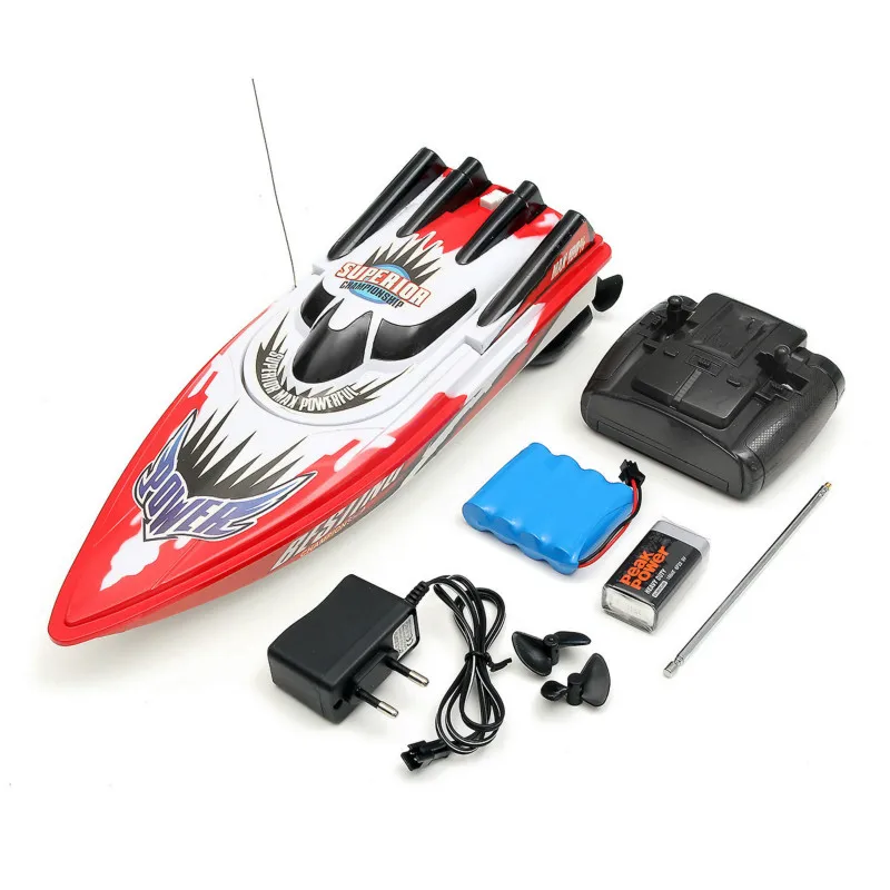 

Rc Boat 30km/h Children High Speed Rowing Rechargeable Battery Waterproof Electric Rc Boat Toy Birthday Children's Gift