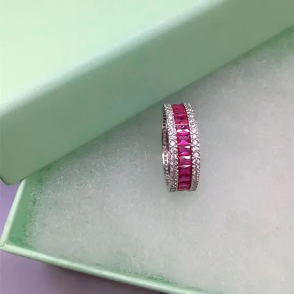 Дизайнерское модное 925 пробы Серебряное ювелирное изделие 3а вечерние кольца с