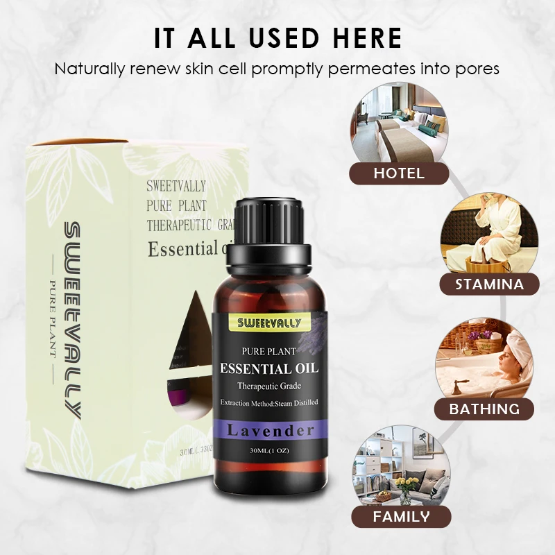Сладкий 30 мл чистые эфирные масла массажный увлажнитель чайное дерево Лаванда