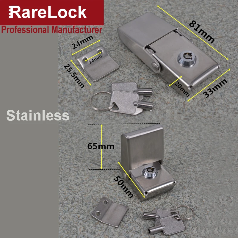 Нержавеющая трубчатый Hasp замок с ключом для светильник коробка воздушная окна