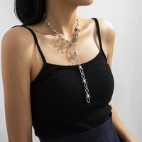 jewelry with punk hip hop style single layer y shaped necklace fashion combined with gold necklace for women wholesale