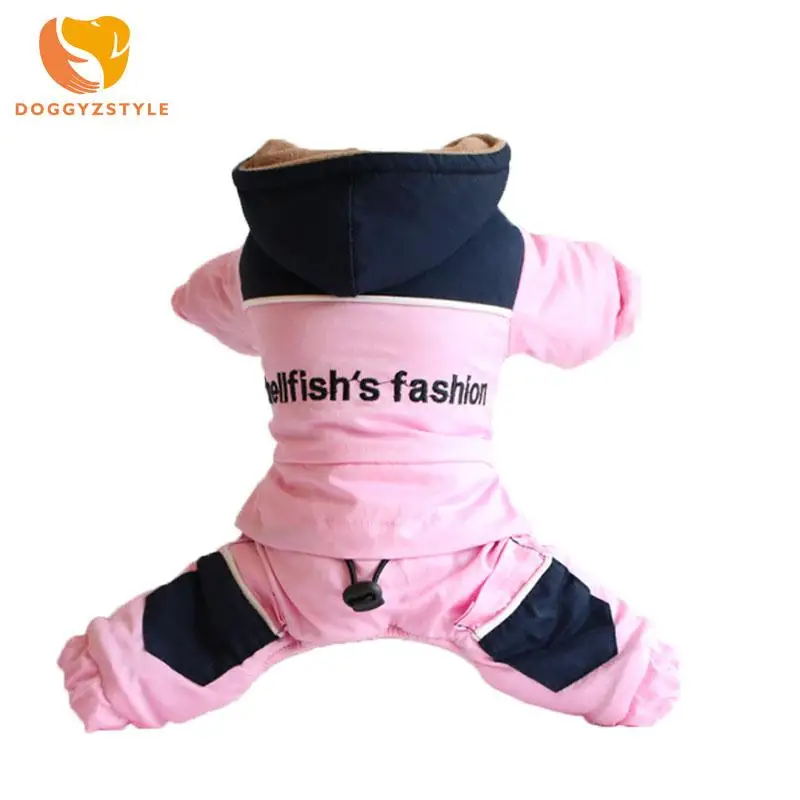 Зимний комбинезон для домашних животных теплый утепленный из мягкого хлопка