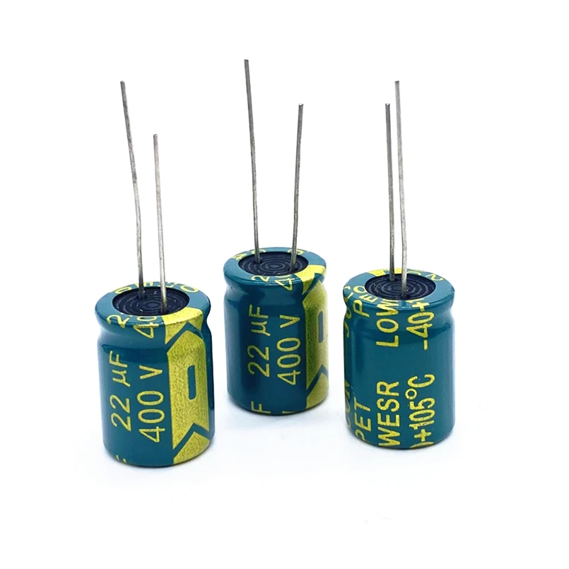 

12pcs/lot 400V 22UF high frequency low impedance 10*17mm 20% RADIAL aluminum electrolytic capacitor 22000NF 20%