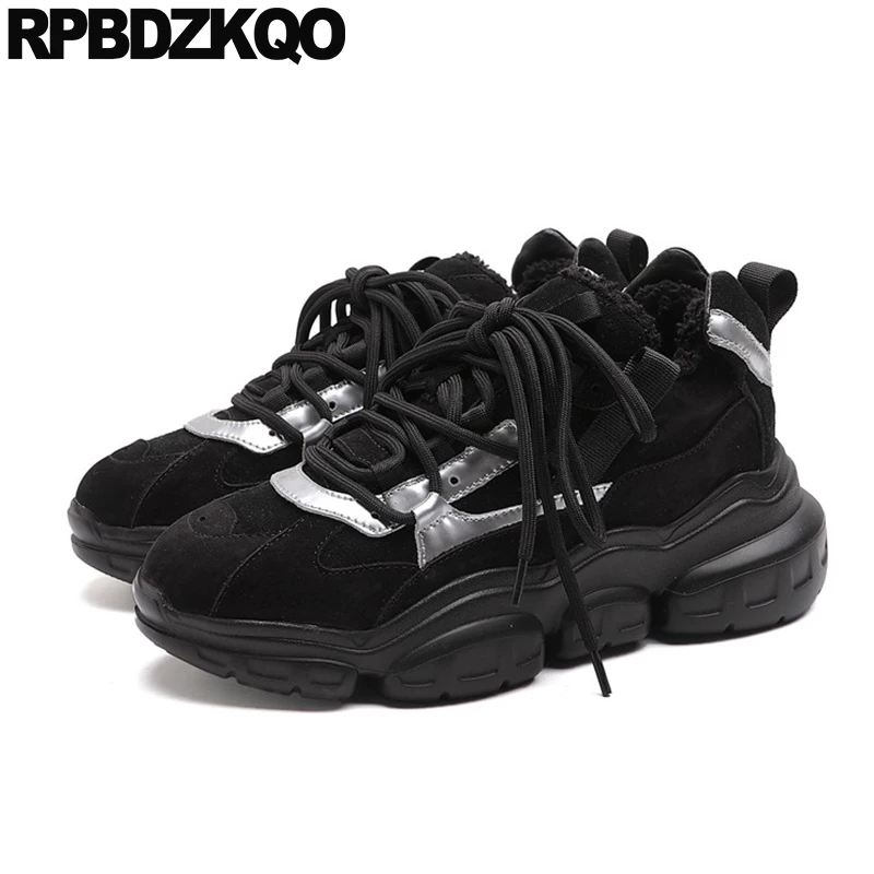 Женские замшевые кроссовки на платформе толстая подошва высокий каблук зеленые