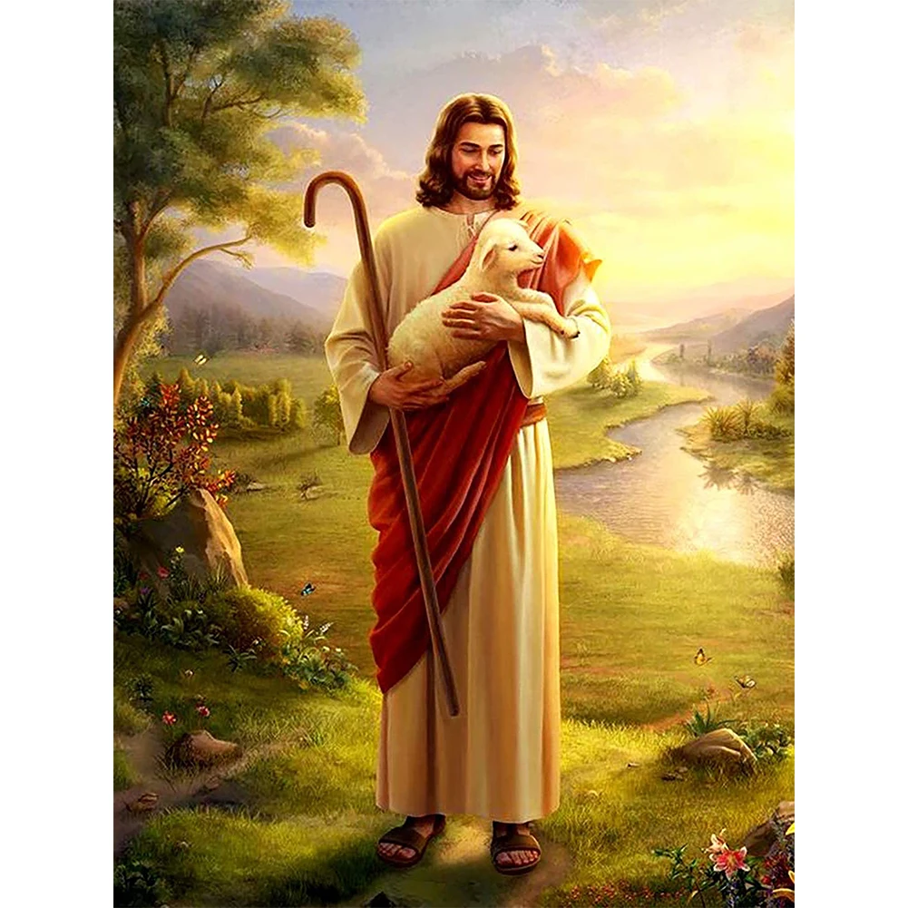 

Eniref Diamond Painting Cross stitch kits 5D DIY Full Round Jesus Picture Mosaic Embroidery Art Home Decor Exquisite Gifts