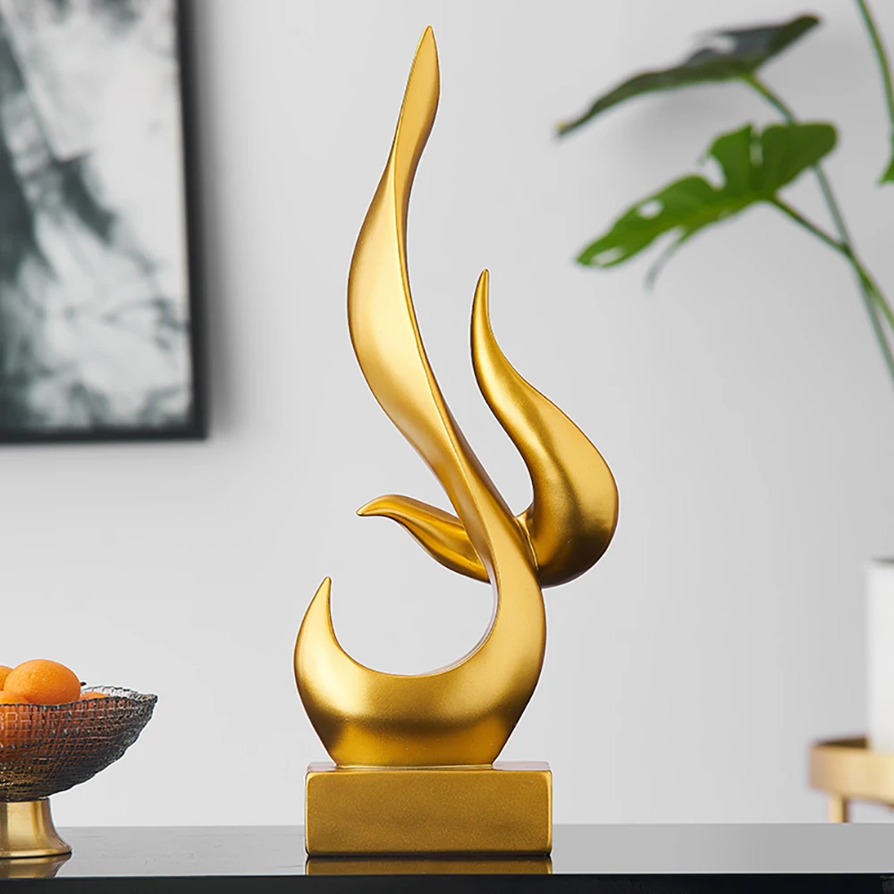 Statues for The Interior Modern Decorative Statue Abstract Flame Bird Sculptures Home Decor Living Room Resin Decoration | Дом и сад