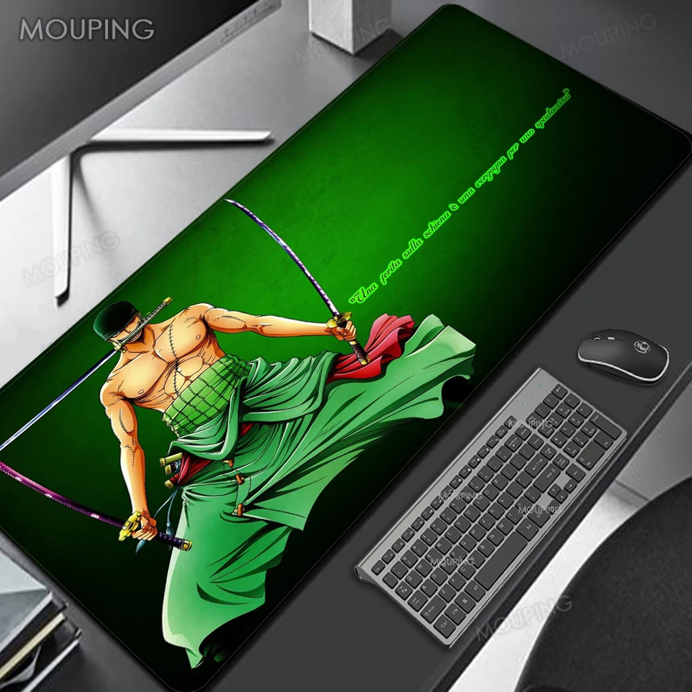

Green Deskpad One Piece Mousepad Samurai Xxl Katana Desk Accessories Xxl Carpet Keyboard Pad Mouse Pad Anime Mats Game Pad Japan