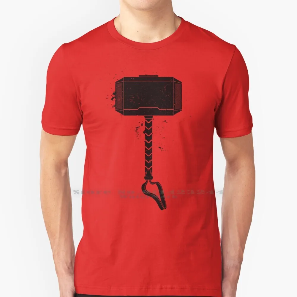 Футболка Mjolnir-Hammer Of The боги 100% чистый хлопок стандартный Бог тяжелый супергерой