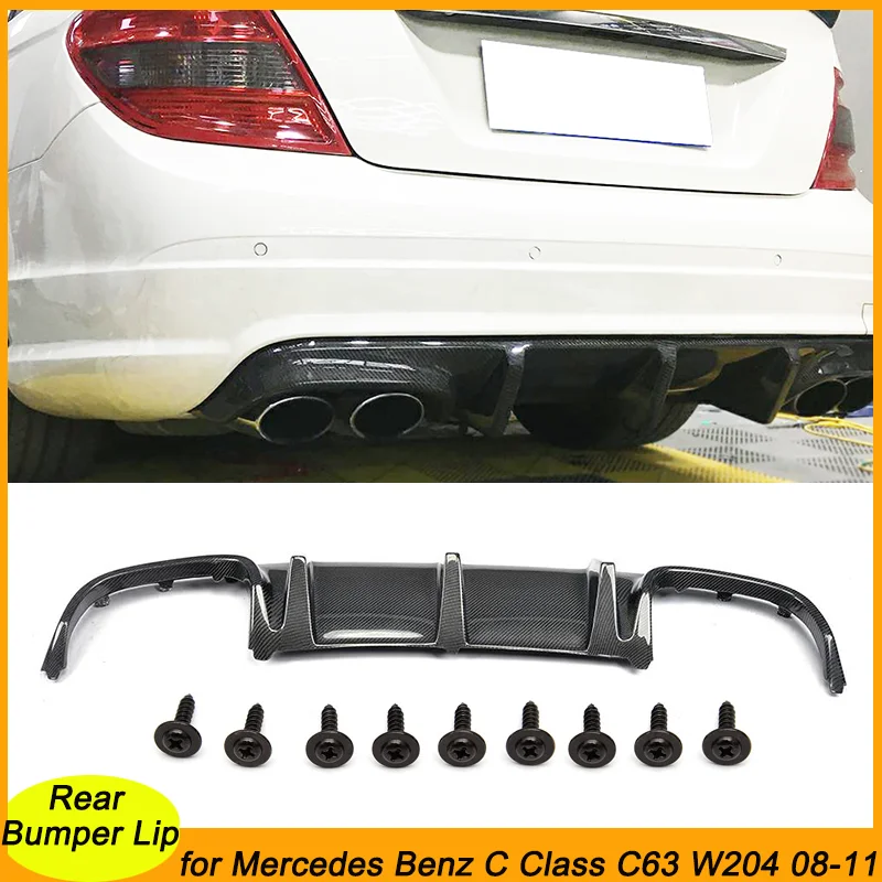 Задний диффузор C63 для Mercedes Benz C Class AMG W204 бампер спойлер комплект тела из