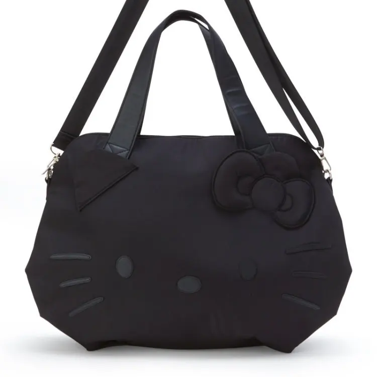 HELLO KITTY новый черный Кот форма большая емкость может быть наклонена сумка на плечо