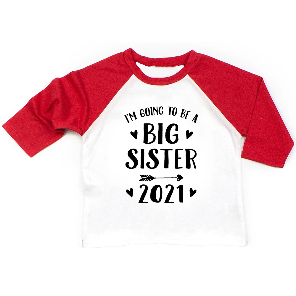 

I Am Going To Be A Big Brother/sister 2021 Kids Boys Girls Long Sleeve Tshirts Brothers Siters Family Looking Shirts Drop Ship