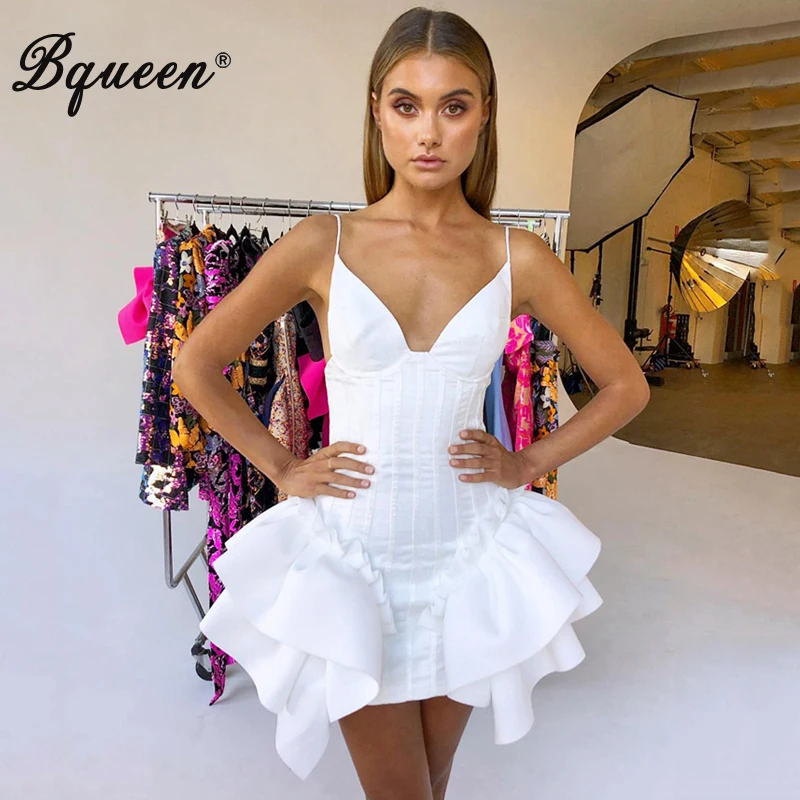 Женское вечернее платье без рукавов Bqueen асимметричное рыбий хвост с v образным