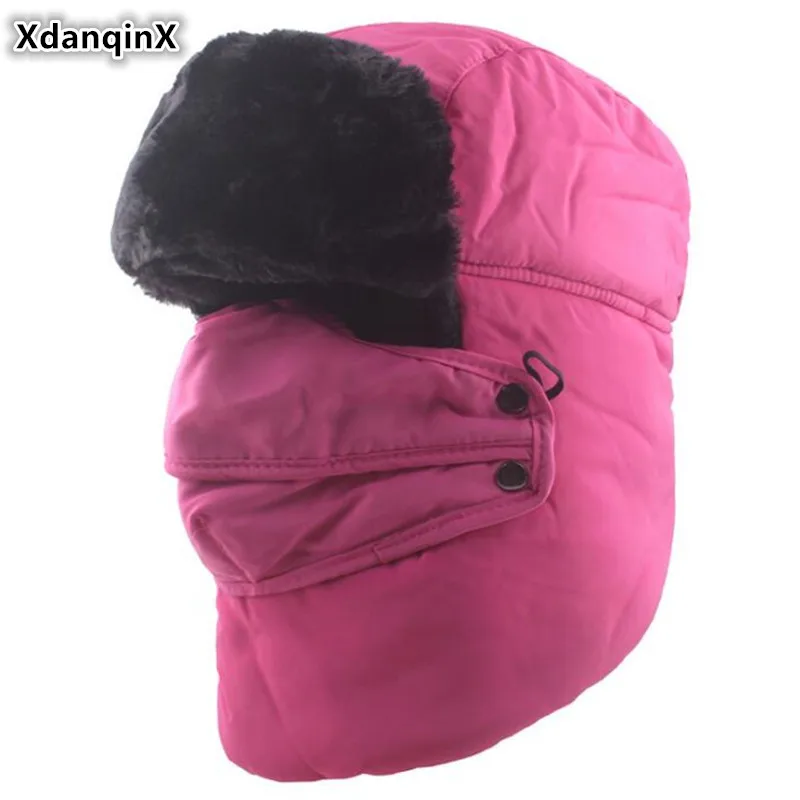 XdanqinX зимние женские шапки-бомберы для взрослых теплая шапка Толстая бархатная