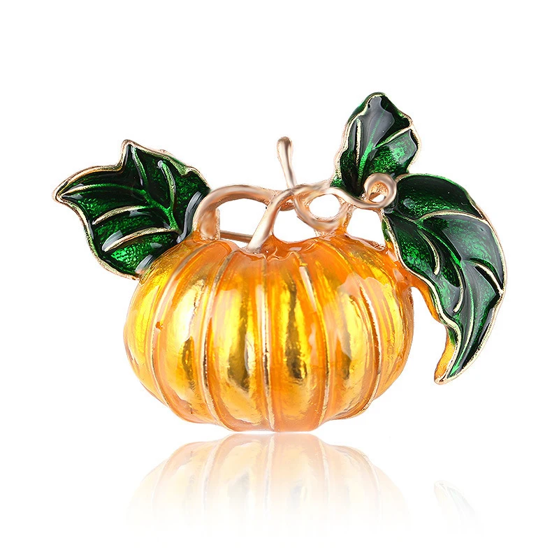 

Halloween Pumpkin Brooches Orange Enamel Metal Pins Badges Women's Weddings Banquet Brooch Pins New Year's Gifts 40mm x 30mm