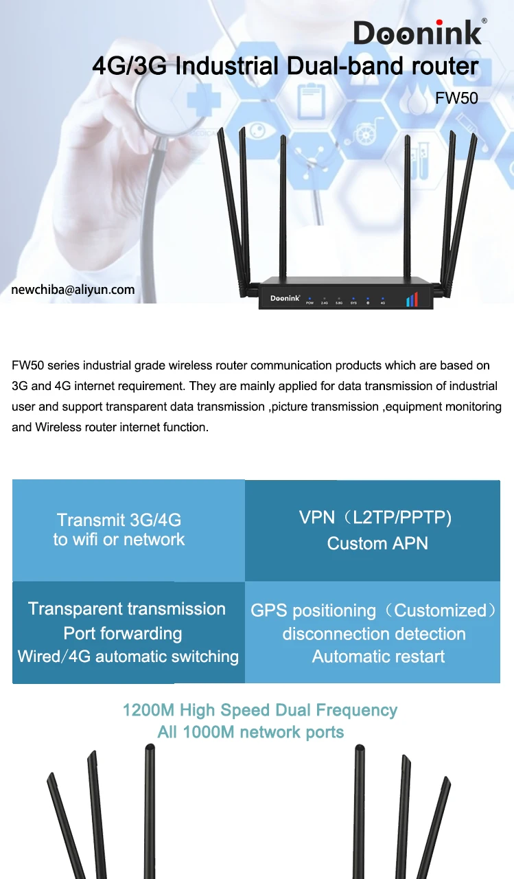 DOONINK 4G беспроводной маршрутизатор 1WAN+ 3LAN порты, 4* 5dbi настенные антенны