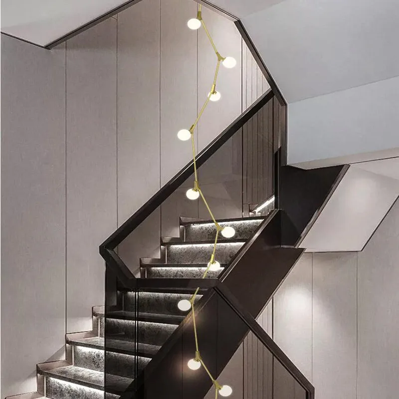 Креативная лоза люстра для виллы лестницы Потолочная подвесная освещение отеля