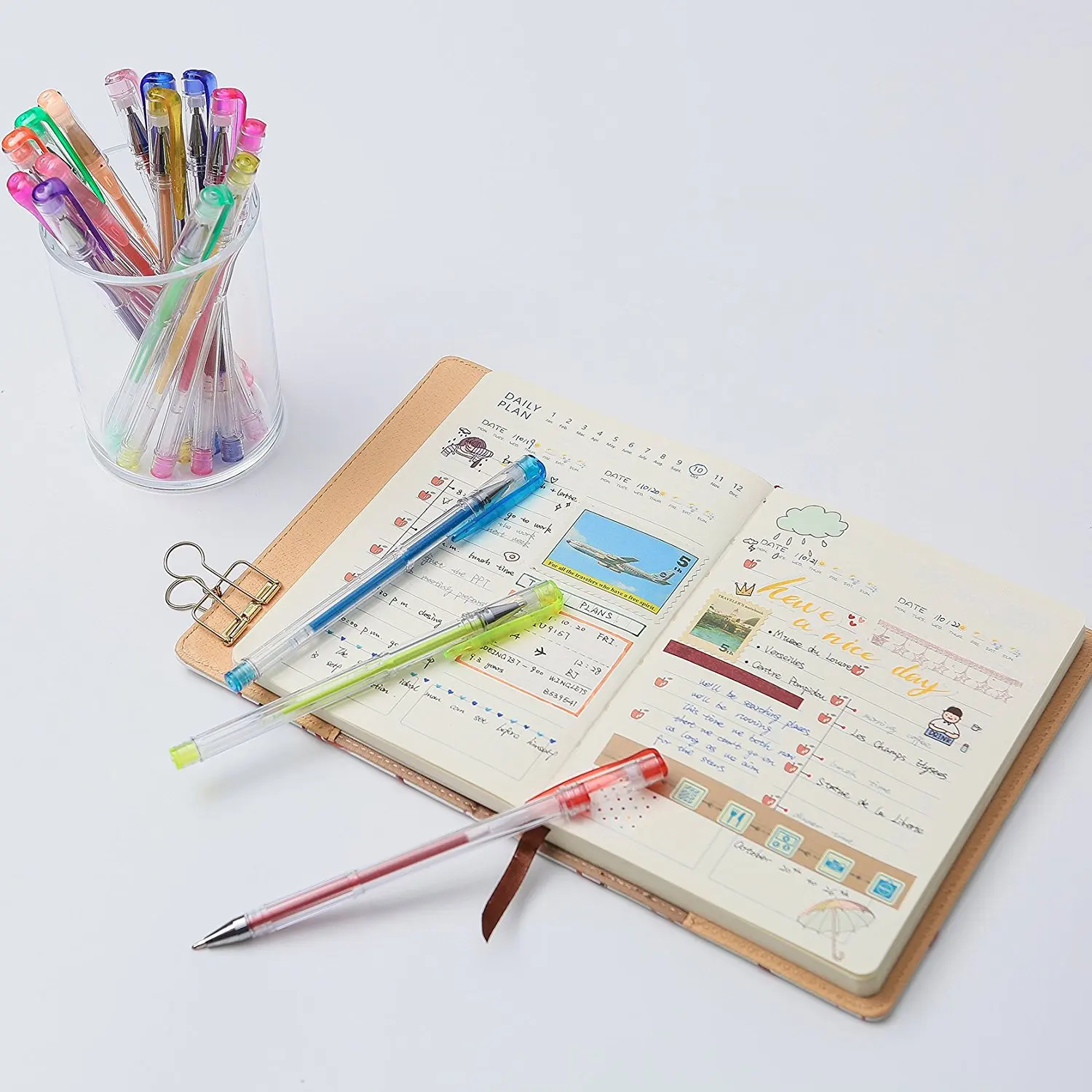 Набор гелевых ручек с блестками 100 шт.|Гелевые ручки| |