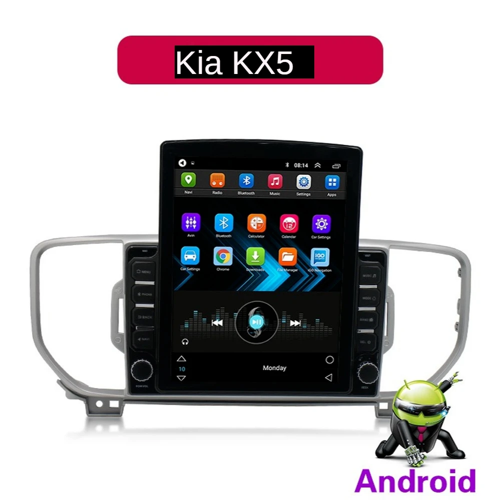 Автомобильный GPS-навигатор в стиле Tesla на Android для KIA SPORTAGE/KX5 2016-автомобильный