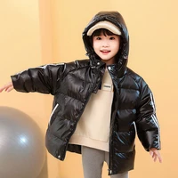 white duck down childrens down jacket boys and girls thickened warm wash free baby middle and small childrens wear bright face