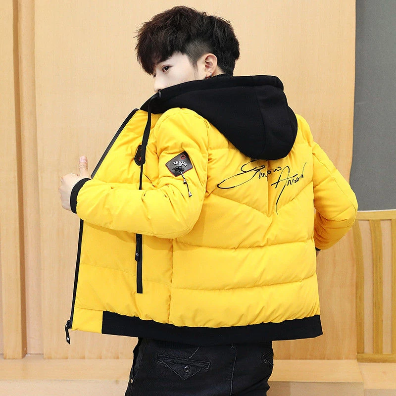 Новая брендовая зимняя куртка мужская 2019 теплое пальто приталенная Модная
