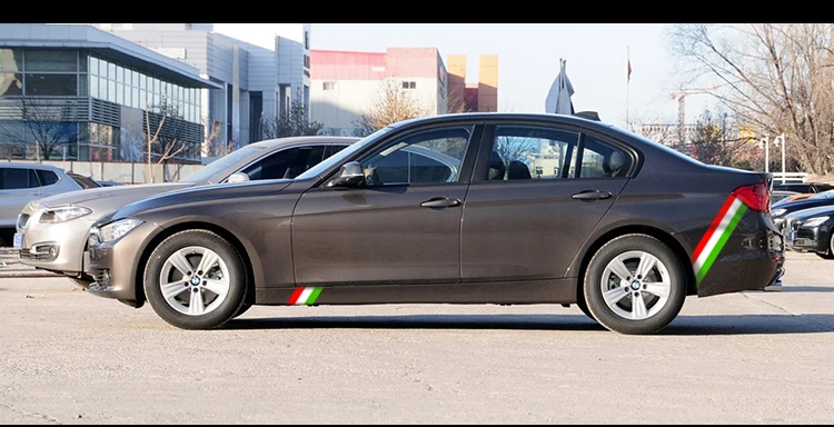 

ITALY Flag COLOR Sport Car Body Covers Stickers And Decals Car Styling Car Accessories For Fiat 500 Grande Punto Bravo