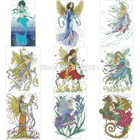 angels and fairies patterns counted cross stitch 11ct 14ct 18ct diy cross stitch kits embroidery needlework sets home decor