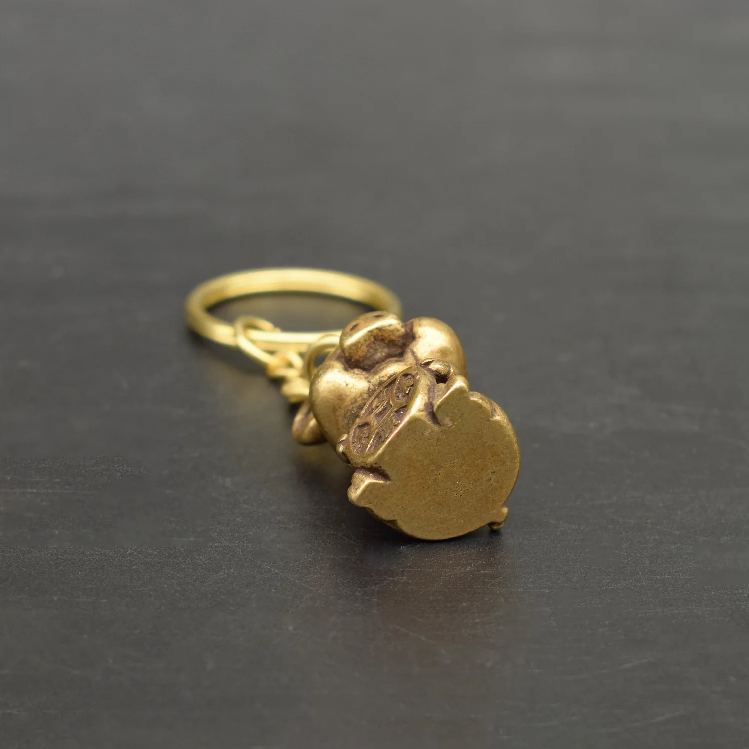 Античная латунная Подвеска со свиньей для брелока металлическая медная с