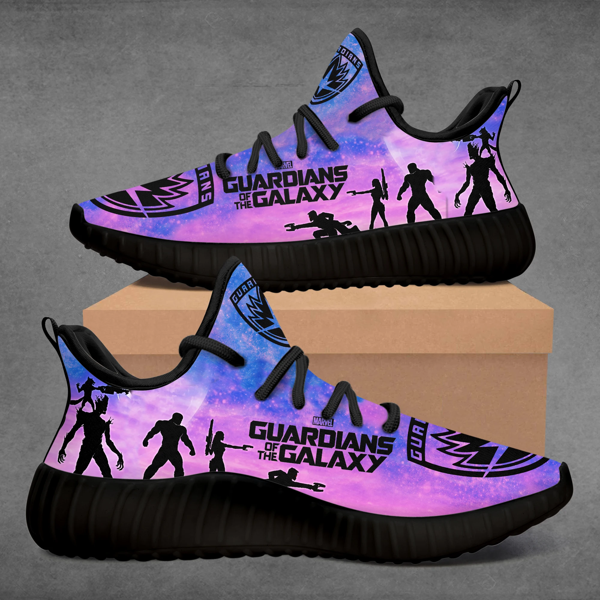 

2021 Guardians of the Galaxy Groot Men Shoes 3D Printed Funny Hip Hop Casual Streetwear Custom Sneakers