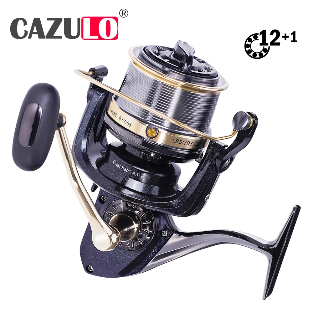 

Fishing Reel All Metal Spinning Distant Wheel 4.1:1 10+1BB Max Drag 25kg Carretilha De Pesca Accessories Peche A La Carpe En Mer