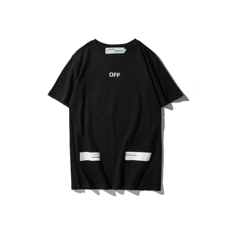 

off white Solid summer streetwear Arrow Trend Hip Hop Cotton Short Sleeve T-Shirt Men's Summer Wholesale t shirt Femme