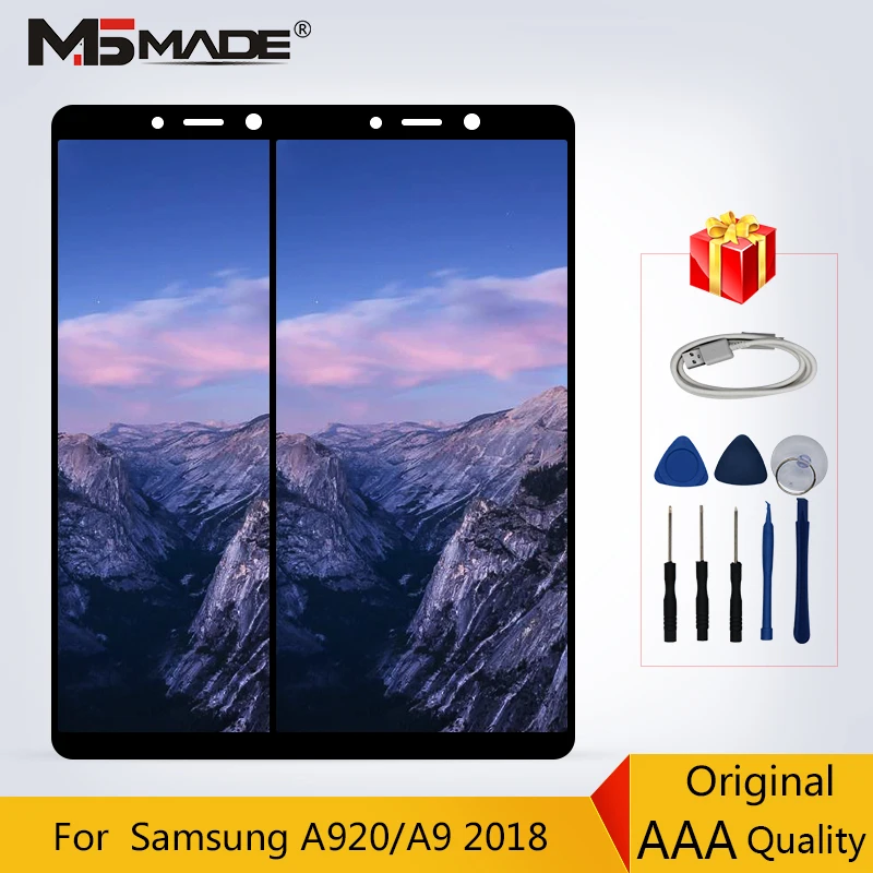 A920 Super AMOLED для samsung Galaxy A9 lcd A920 дисплей сенсорный экран дигитайзер для A9S A9 Star Pro SM-A920F lcd
