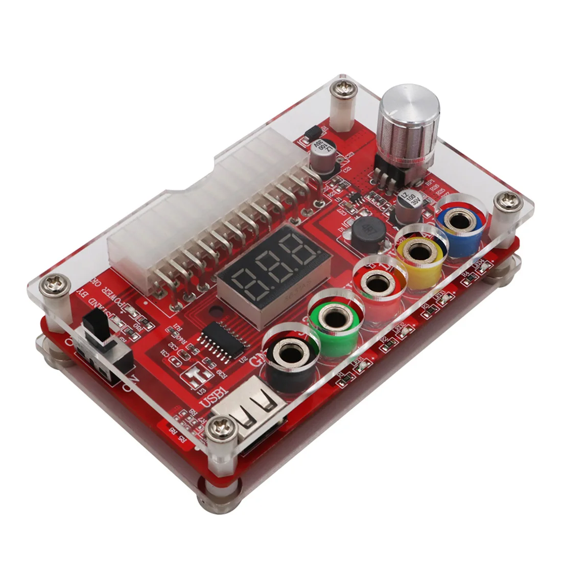 Новая версия 24 pins ATX блок питания Breakout Board и акриловый чехол в комплекте с ADJ