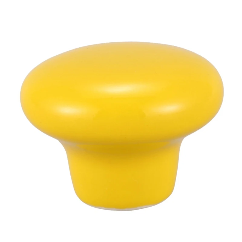 1 шт. керамические дверные круглые рукоятки кухонный шкаф Гардероб Ручки желтые