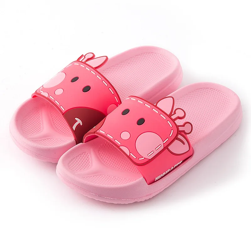 

Cute Deer Women House Slippers Cartoon Animal Pattern Bathroom Ladies Slides Summer Indoor Non-slip Comfortable Couples Shoes