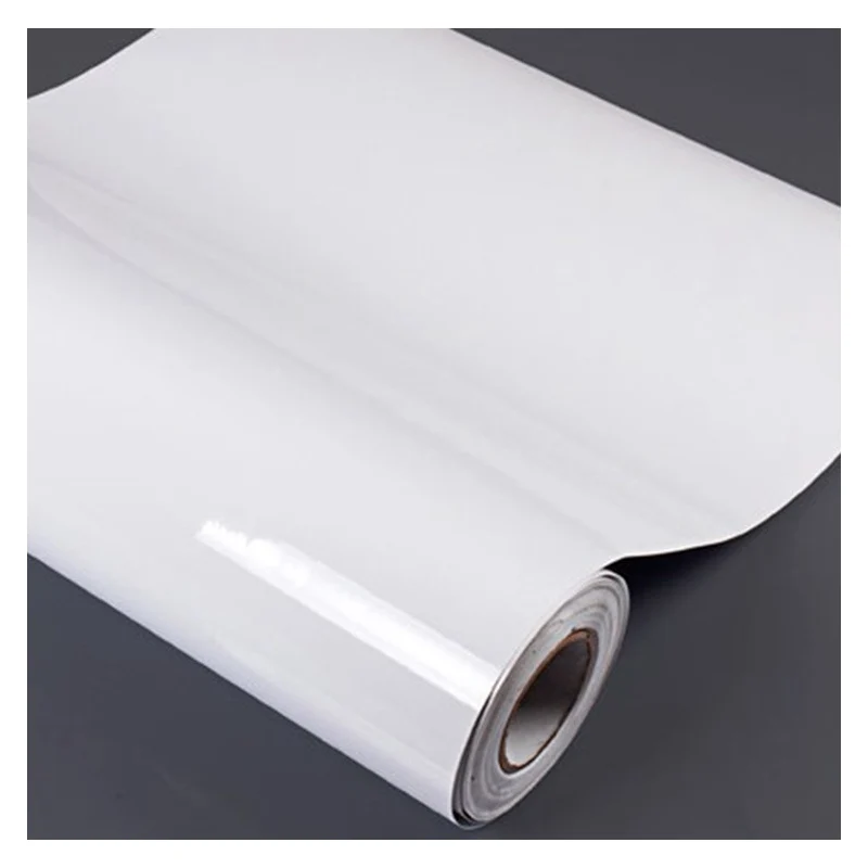 

White high gloss kitchen cabinet furniture paint waterproof wallpaper wardrobe desk decoration self-stick stickers pvc wallpaper