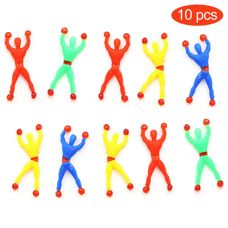 

10pcs Random Color Funny Birthday Vent Novel Gift Party Supplies Sticky Wall Climbing Kid Climber Men Fillers Educational Toy
