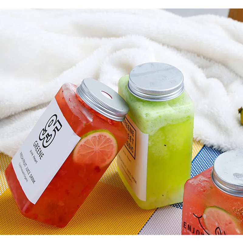 10 шт./компл. Милая новая квадратная чашка для чая молока фруктов воды 500 мл