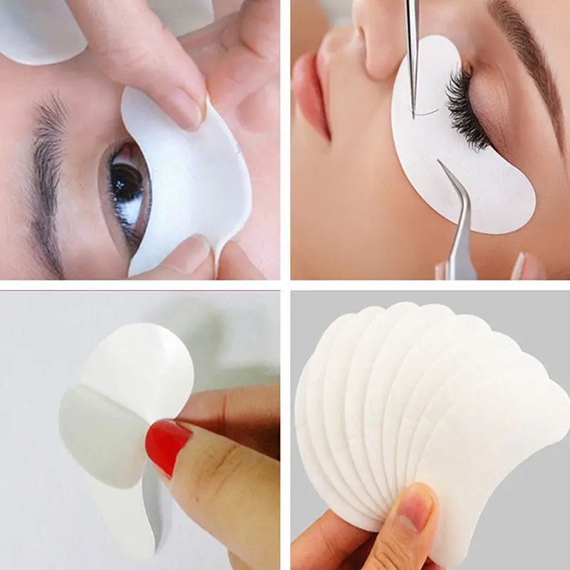 

10PCS=5Pairs Individual Eyelash Extension Pads Silk Eye Patches Under Eyepatch for Eyelash Extension Remover Makeup Tool